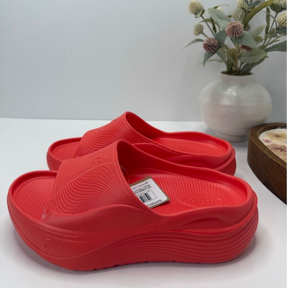 Clove Supercush Recovery Slide Comfort Lightweight Poppy Women 8/Men 7 NWOB